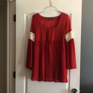 Burnt orange boutique dress